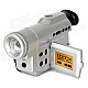 Camcorder Style Butane Lighter w/ Lamp - Silver + Black (1 x AG3)