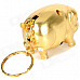 Novelty Pig Style Butane Lighter Keychain - Golden