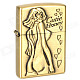 Fashion Girl Pattern Kerosene Oil Lighter - Bronze