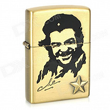 Che Guevara Pattern Kerosene Oil Lighter - Bronze (Type B)