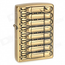 8 Rows Bombs Pattern Kerosene Oil Lighter - Bronze