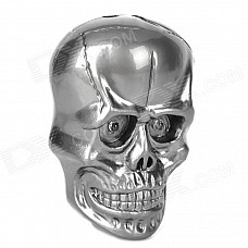 Large Skull Head Pattern Windproof Butane Gas Lighter - Grey