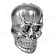 Large Skull Head Pattern Windproof Butane Gas Lighter - Grey