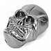 Large Skull Head Pattern Windproof Butane Gas Lighter - Grey