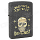 Skull Pattern Kerosene Oil Lighter - Black