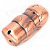 Two Skull Heads Pattern Windproof Butane Gas Lighter - Bronze