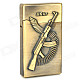 AK47 Pattern Dual Lamp Windproof Steel Butane Gas Lighter - Bronze