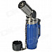 1300 Flame Temperature Zinc Alloy + Plastic Butane Gas Lighter - Blue + Silver