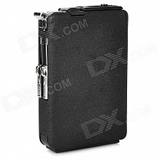 Automatic Cigarette Case Style Windproof Iron Butane Gas Lighter - Black