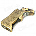 Spray Gun Pattern Windproof Butane Gas Lighter - Bronze