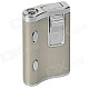 Dual Lamp Windproof Aluminum Alloy Butane Gas Lighter - Silver