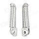 Motorcycle DIY Aluminum Alloy Front Pedals for YAMAH - Silver (2 PCS)