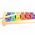 Wood Frame Glockenspiel Xylophone 8 Notes Aluminum Plate Musical Instrument Toys - Multicolored