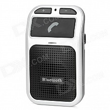 2.4GHz Bluetooth V3.0 Rechargeable Hands-Free Car Kit - Black + Silver