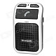 2.4GHz Bluetooth V3.0 Rechargeable Hands-Free Car Kit - Black + Silver