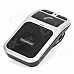 2.4GHz Bluetooth V3.0 Rechargeable Hands-Free Car Kit - Black + Silver