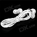 KS-M008 In-Ear Earphone w/ Microphone - White (3.5mm Plug / 115cm)