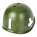 Army Helmet Style Windproof Metal Butane Gas Lighter - Green