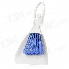 Car Air Outlet Vent Cleaning Brush w/ Dustpan - Blue + White