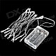 3W 20-LED White Decoration String Light for Wedding / Christmas / Fairy Party - Transparent