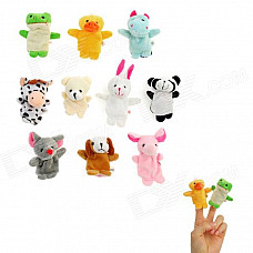 Cute Animals Figure Dolls Finger Puppets Plush Toys (10 PCS)