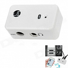 BT-AU01 Wireless Bluetooth V2.0 Stereo Receiver Adapter for Car Home Speaker - White