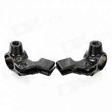 Motorcycle Handlebar Rear View Mirror Mount Adapter Holder (Pair)