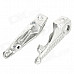 Motorcycle DIY Aluminum Alloy Front Pedals for KAWASAKI ZX-6R / ZX-10R - Silver (2 PCS)
