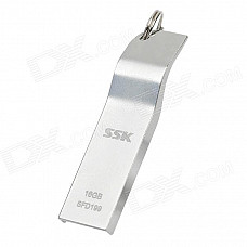 SSK SFD199 Zinc Alloy USB 2.0 Flash Drive - Silver (16GB)