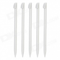 Compact Plastic Stylus Pen for Nintendo 3DSLL - White (5 PCS)