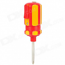 Multifunction Zinc Alloy Butane Gas Screwdriver Lighter - Red + Yellow