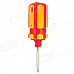 Multifunction Zinc Alloy Butane Gas Screwdriver Lighter - Red + Yellow