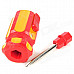 Multifunction Zinc Alloy Butane Gas Screwdriver Lighter - Red + Yellow