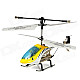 Rechargeable 3.5-CH IR Remote Controlled R/C Helicopter w/ Gyro - Yellow + Blue + White