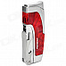 Multifunction Stainless Steel Windproof Butane Gas Lighter / Opener - Silver + Red