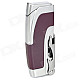 Multifunction Stainless Steel Windproof Butane Gas Lighter / Opener - Silver + Purple