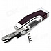 Multifunction Stainless Steel Windproof Butane Gas Lighter / Opener - Silver + Purple