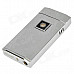 Carved Chrome Touch Sensor Windproof Butane Gas Lighter - Silver (1 x LR44)