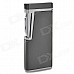 Diagonal Stripes Pattern Electronic Sensor Windproof Butane Gas Lighter - Grey (1 x LR44)