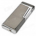 Diagonal Stripes Pattern Electronic Sensor Windproof Butane Gas Lighter - Grey (1 x LR44)