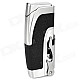 Multifunction Stainless Steel Windproof Butane Gas Lighter / Opener - Silver + Black