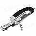 Multifunction Stainless Steel Windproof Butane Gas Lighter / Opener - Silver + Black