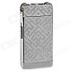 Elegant Stainless Steel Windproof Dual Flame Butane Gas Lighter - Silver