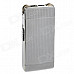 Elegant Stainless Steel Windproof Dual Flame Butane Gas Lighter - Silver