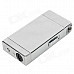 Elegant Stainless Steel Windproof Dual Flame Butane Gas Lighter - Silver