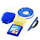 6-in-1 Auto Vehicle Car Washing Cleaner Bucket Towel Sponge Set - Blue
