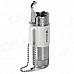 RAYTHOR 001 Zinc Alloy Butane Gas Lighter w/ Key Chain - White + Silver