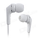 AWEI Q7I Flat In-Ear Earphone w/ Microphone / Clip - White (3.5mm Plug / 120cm)