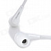 AWEI Q7I Flat In-Ear Earphone w/ Microphone / Clip - White (3.5mm Plug / 120cm)