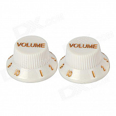 Plastic Volume Knob for Electric Guitar / Bass - White (2 PCS)